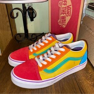 Vans Old Skool Rainbow Colorblock Skate Shoes